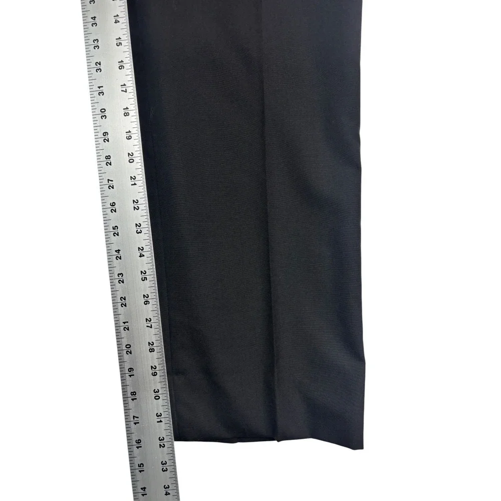 vtg Y2K Jones New York 43S 36x32 Black Tuxedo 2pc Pant Suit Wool Satin Formal